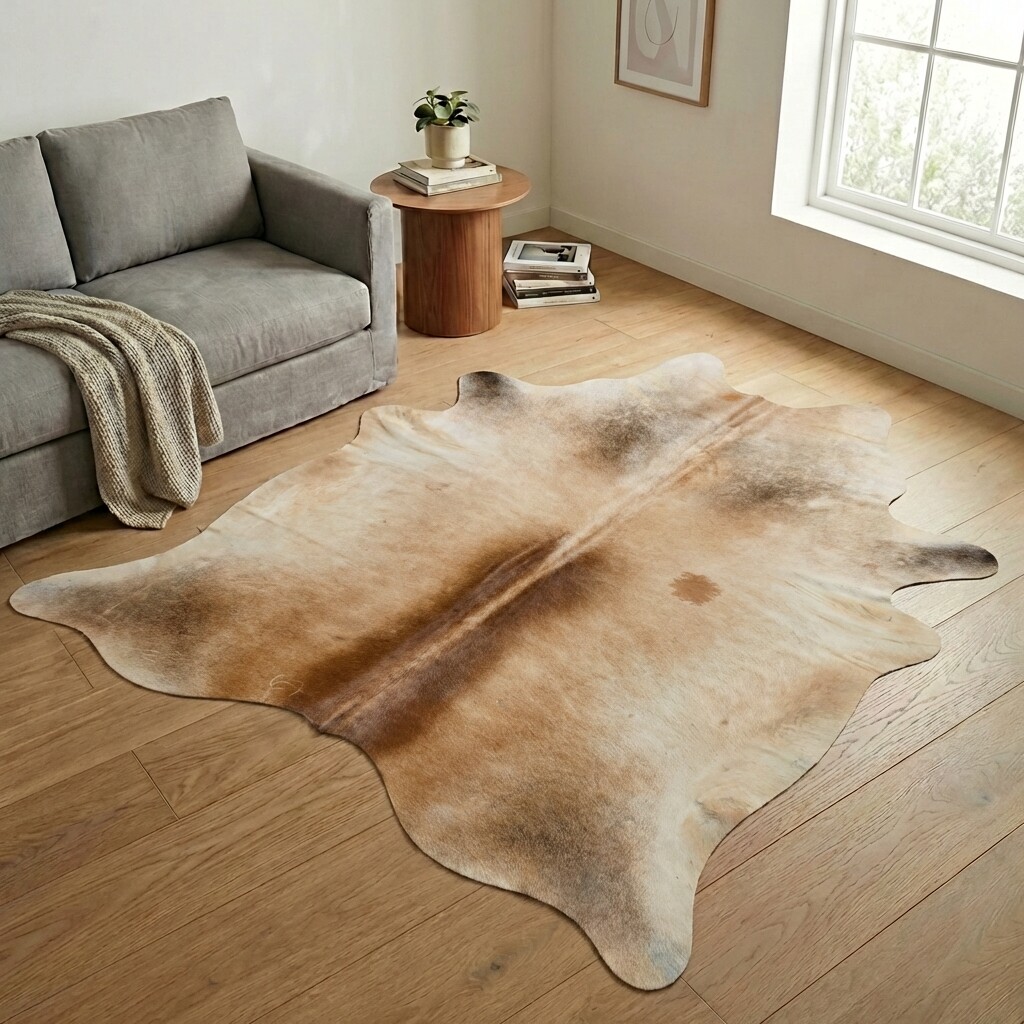 Koeienhuid Vloerkleed 237x209 cm - interieurfoto